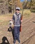The author's son Brady grouse hunting.